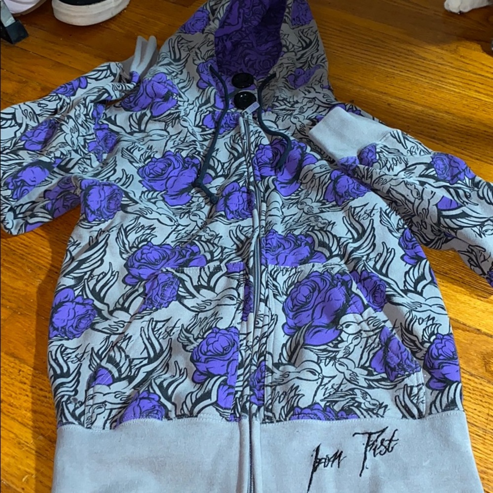 Iron first zip up hoodie